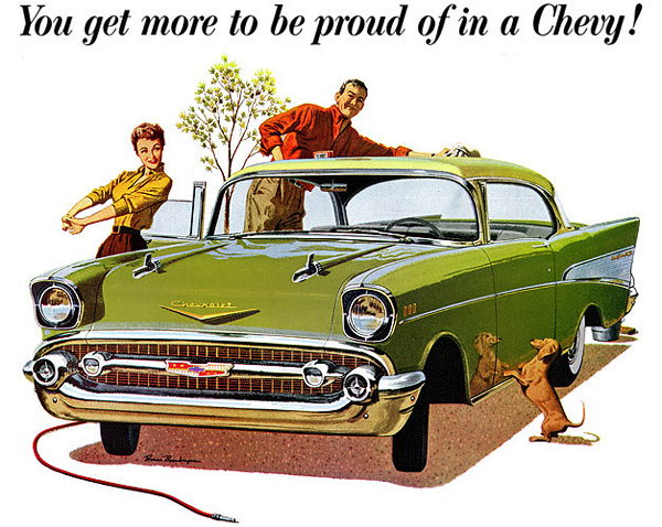 Ford outsold Chevrolet in 1957 but the 1957 Bel Air has been called'the 